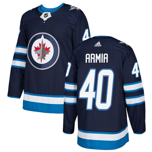 Adidas Jets #40 Joel Armia Navy Blue Home Authentic Stitched NHL Jersey
